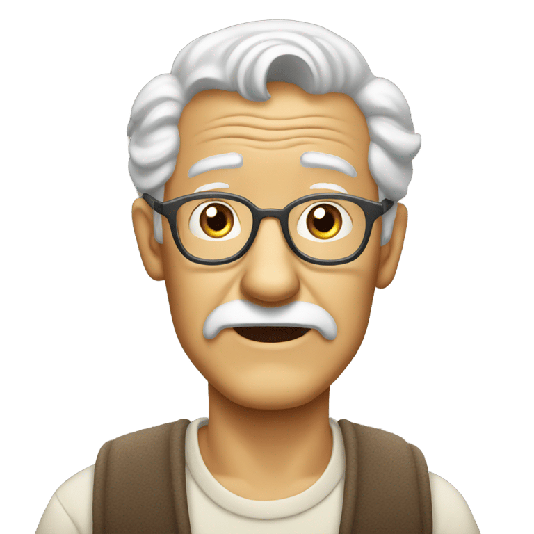 genmoji: old clueless grandpa