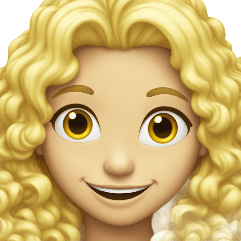 genmoji: A blonde female candy monster smiling