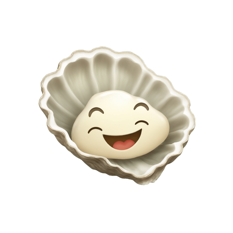 絵文字：A smiling oyster with hearts