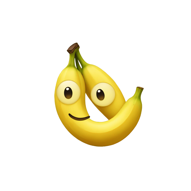 genmoji: A smiley with banana on eyes