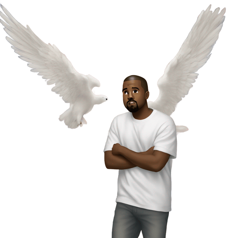 genmoji: kanye in heaven