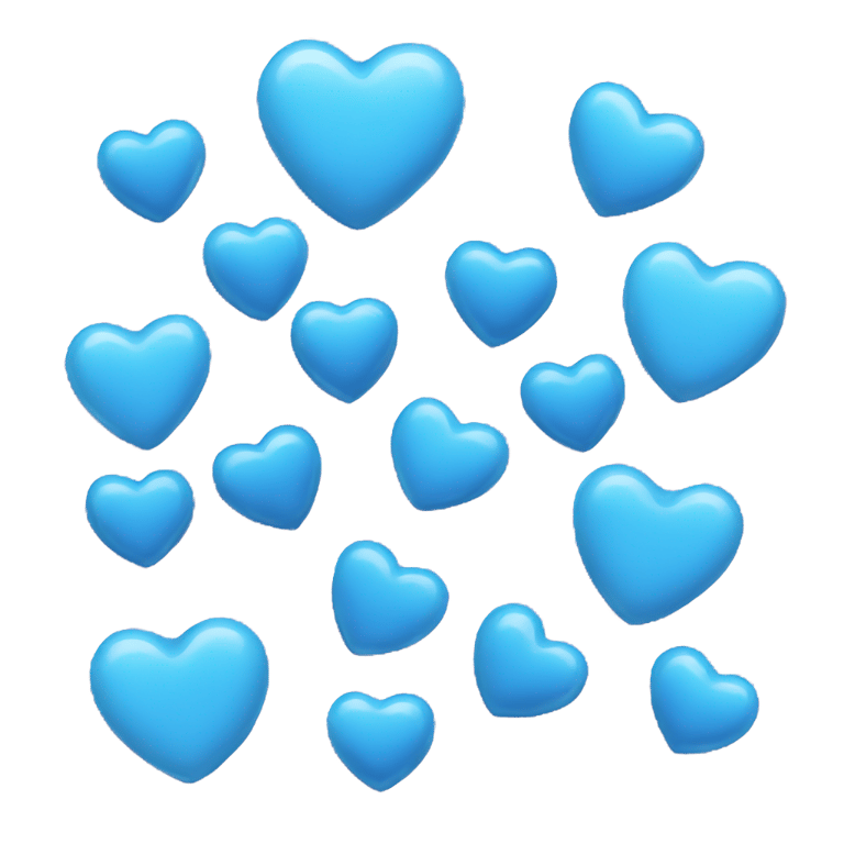 genmoji: AN BLUE HEART-SHAPED CANDY