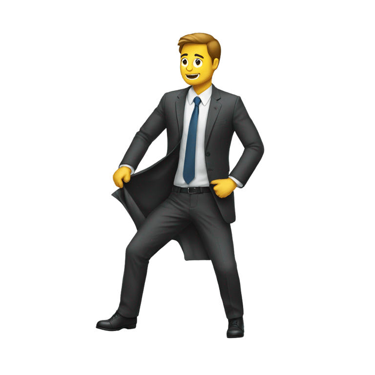 genmoji: man removing business suit