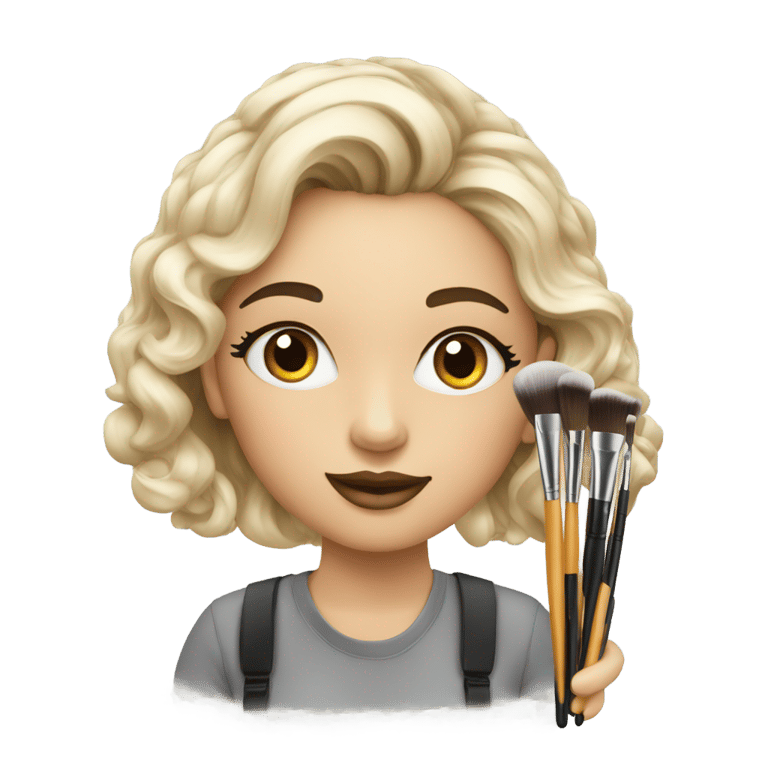 genmoji: make up artist with a brush