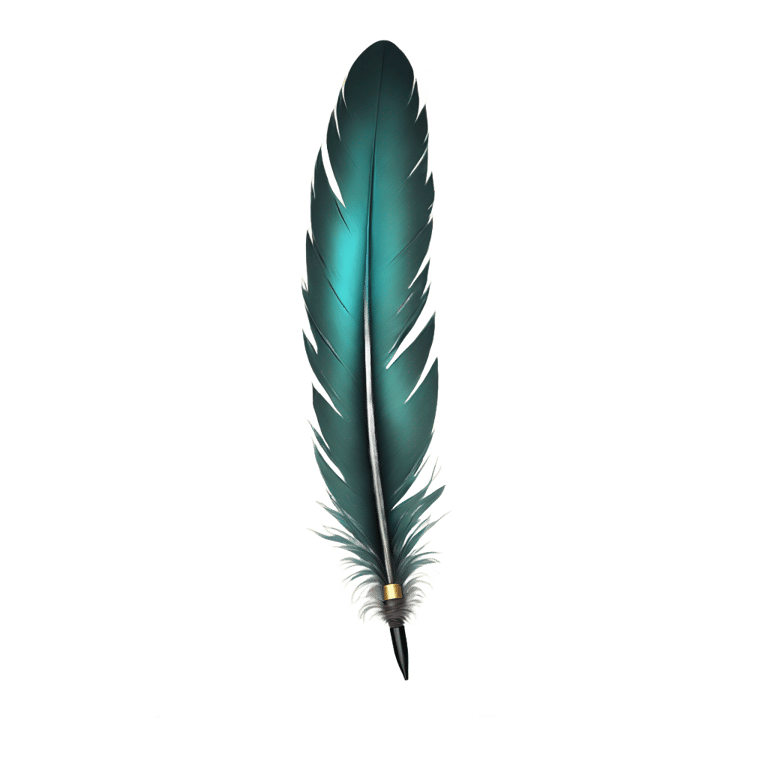 genmoji : feather pen writing in book