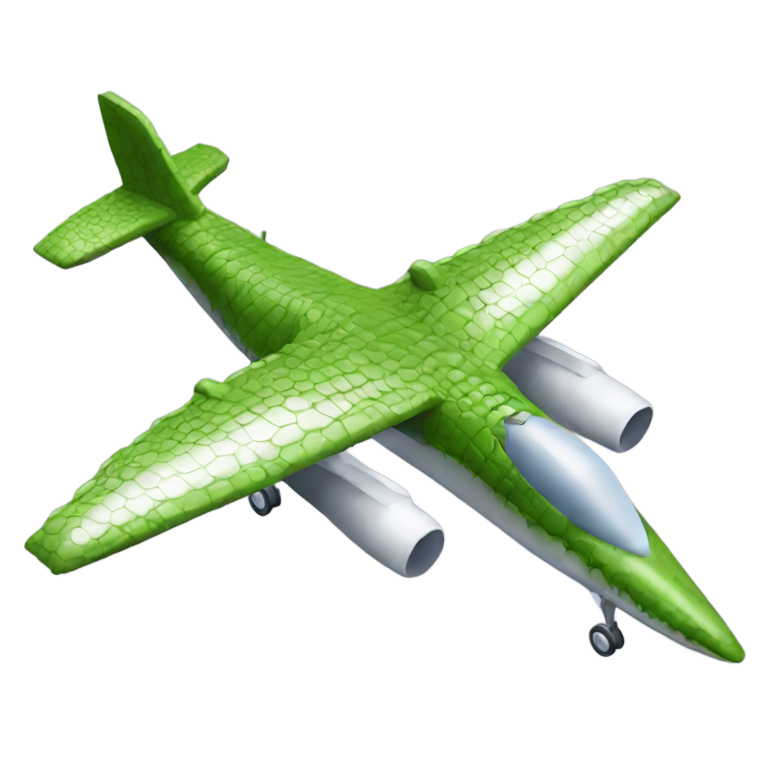 genmoji: crocodile cross plane