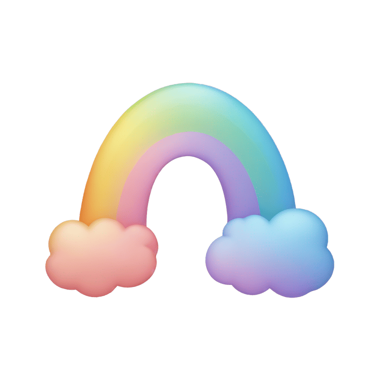 genmoji: A rainbow in pastel shades