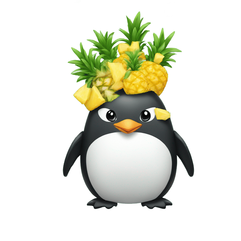 genmoji: Penguin + Pineapple