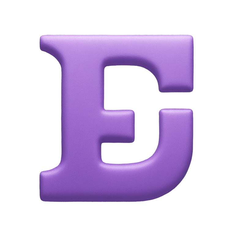 genmoji: Letter l made out of lilac paint