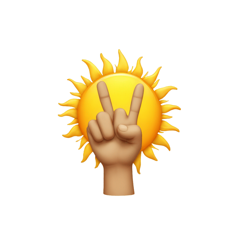 genmoji: sun giving the middle finger