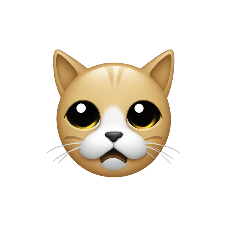 genmoji: Crying cat face, black circle