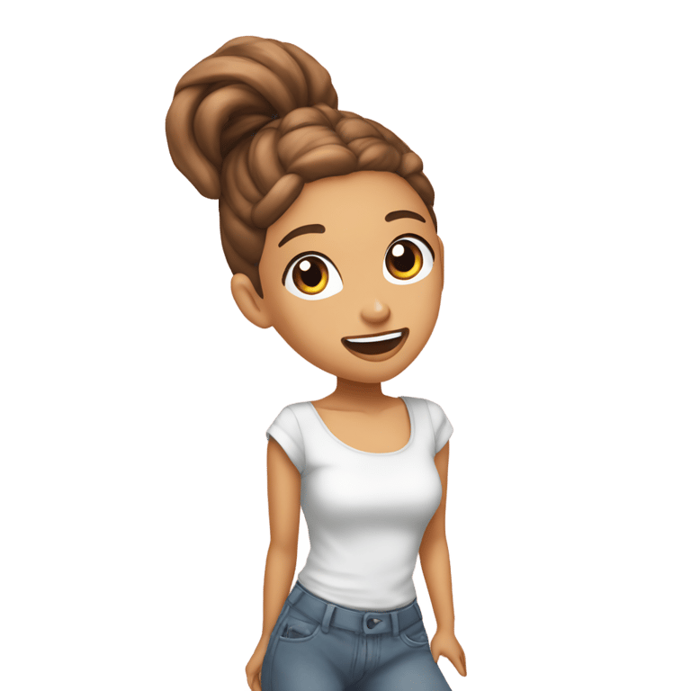 genmoji: ariana grande cantando un bistec