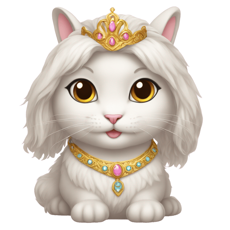 genmoji: cute bunny persian princess