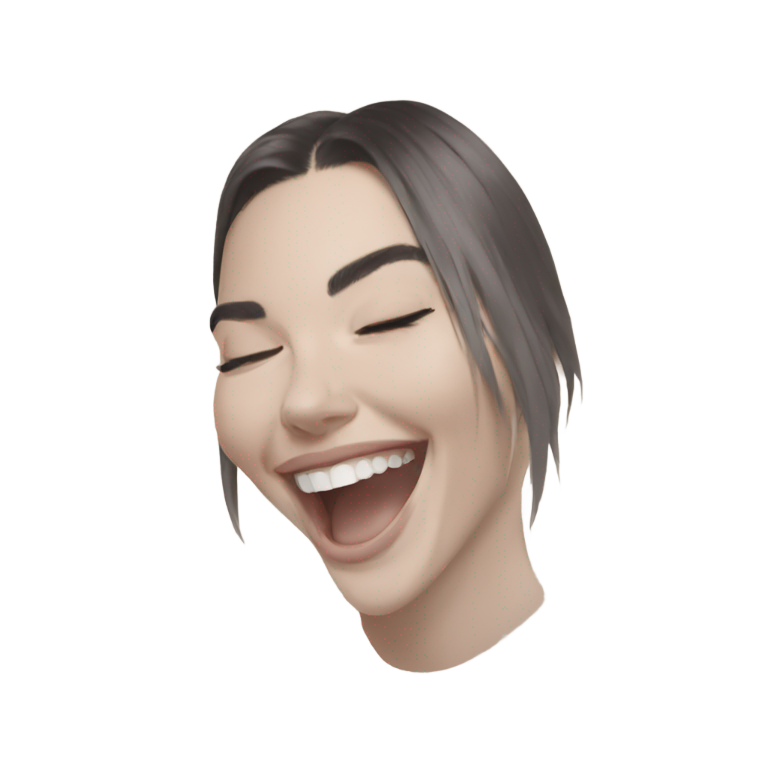 genmoji : Kendall Jenner en train de rire
