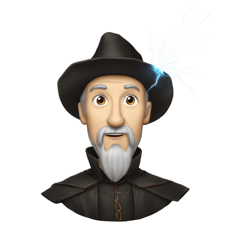 genmoji : John Calvin casting thunderbolts on the Papists