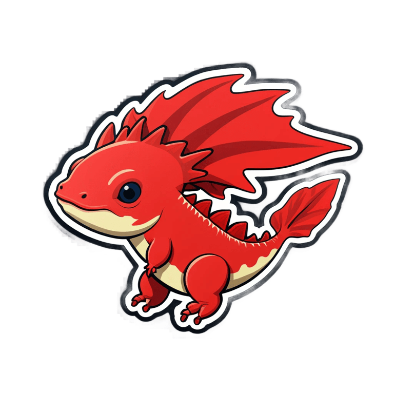 prompt: Un axolotl rouge