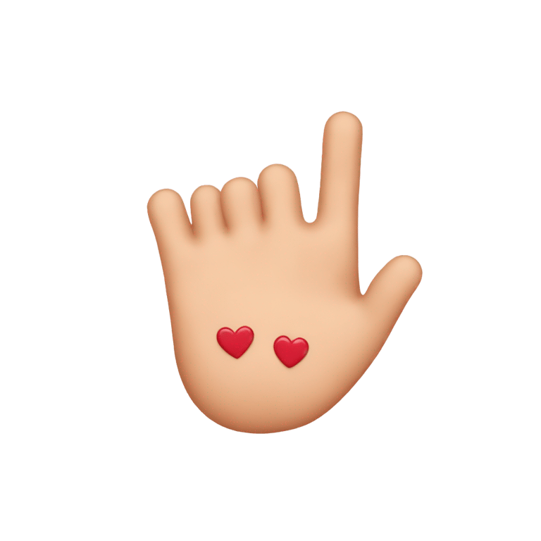 genmoji: heart hand kissy face