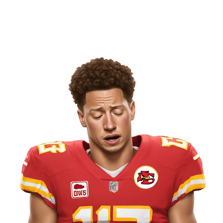 genmoji: Patrick Mahomes crying