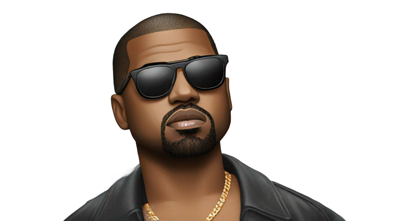 genmoji: kanye west in paris