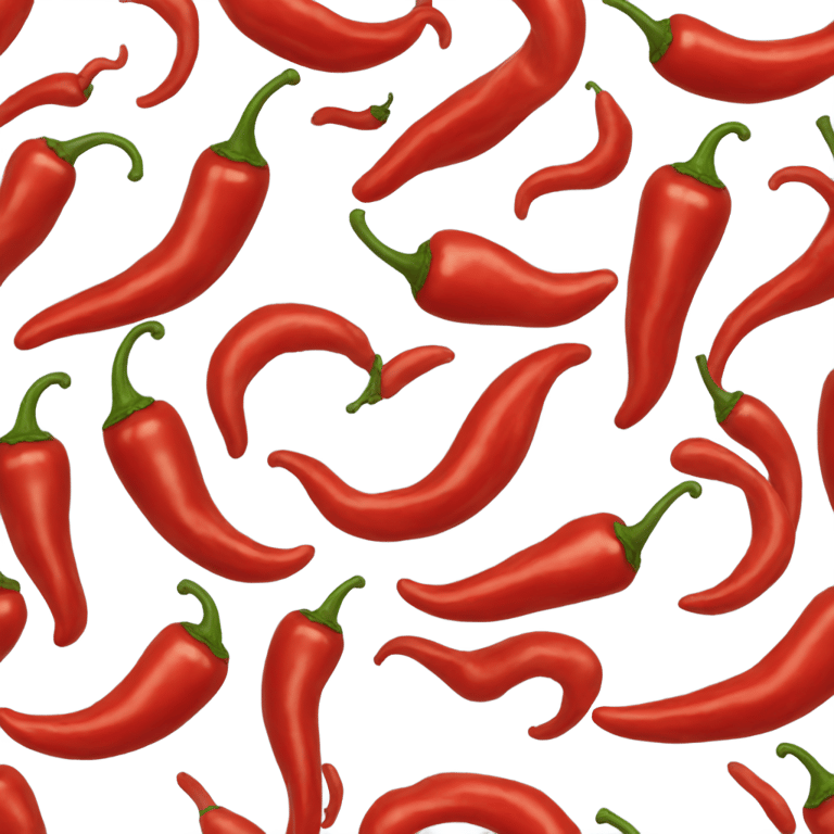 genmoji: A curly red chilli pepper