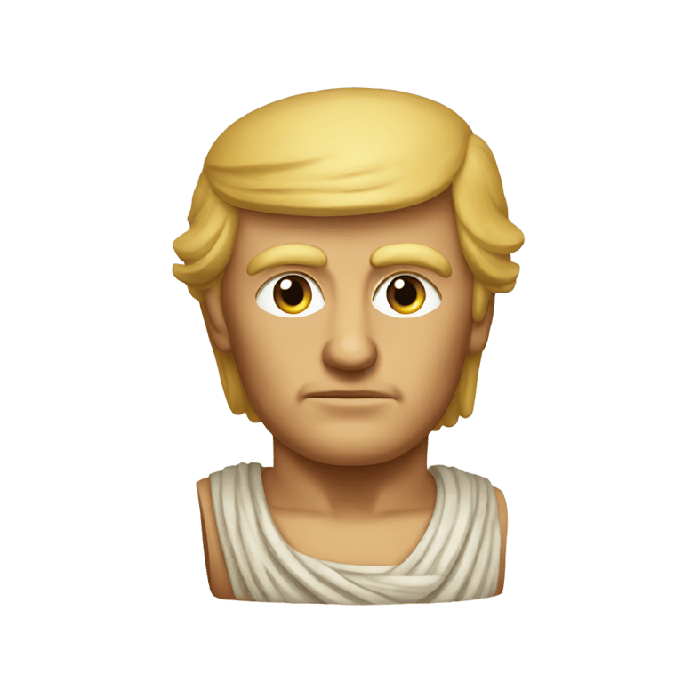 genmoji : Ancient Greek Donald Trump