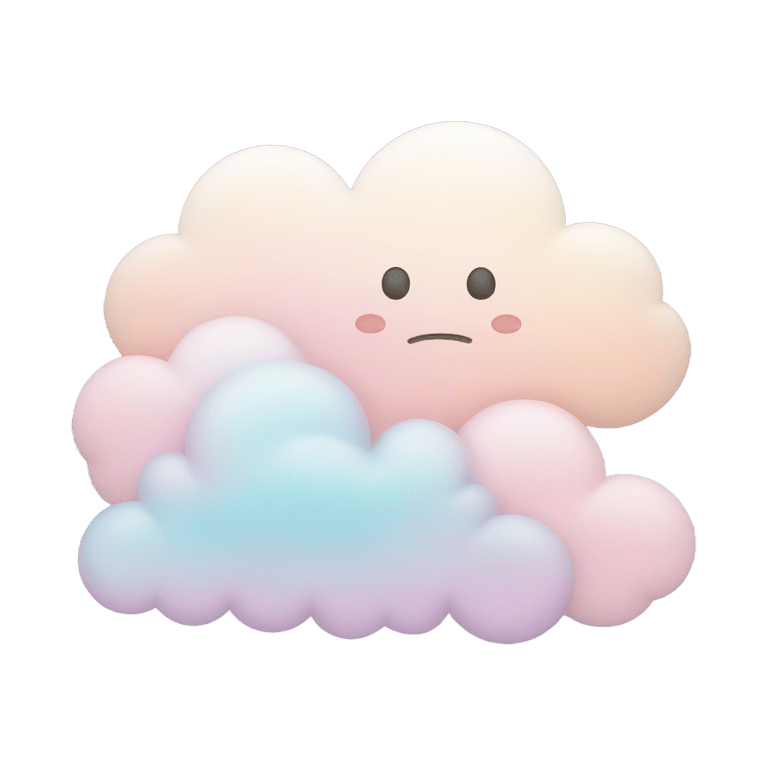 genmoji: A cloud in pastel colors