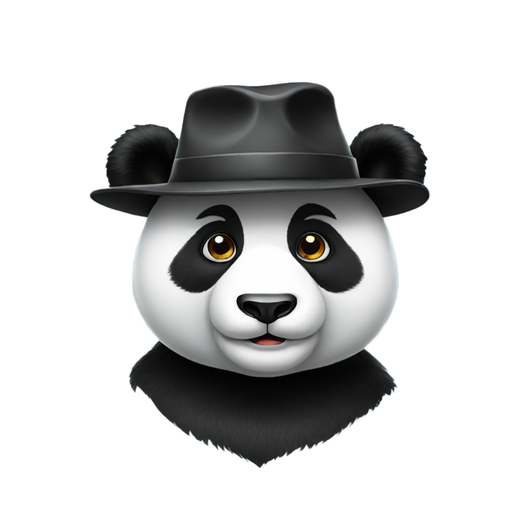 genmoji: Panda with a hat