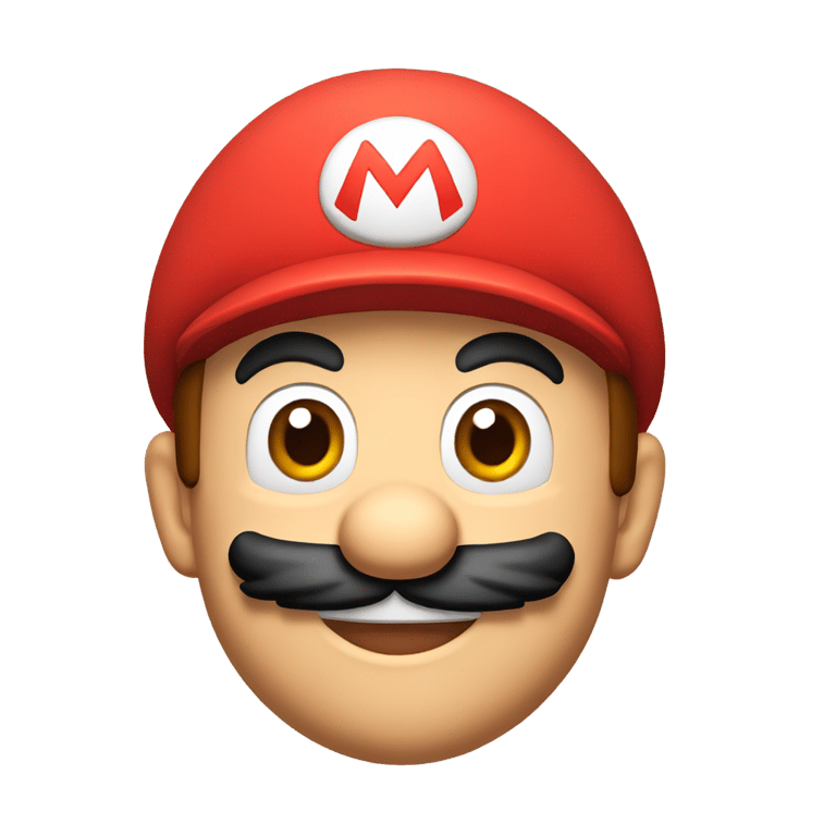 genmoji: Mario with a red hat