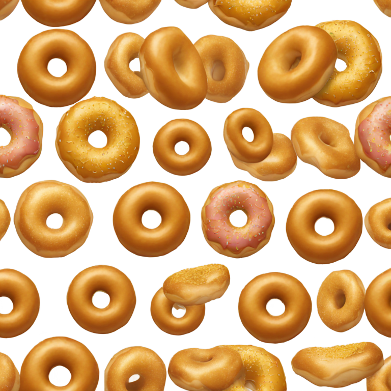 genmoji: donut without a glaze. It has a golden-brown crust on the outside and a soft, slightly chewy inside