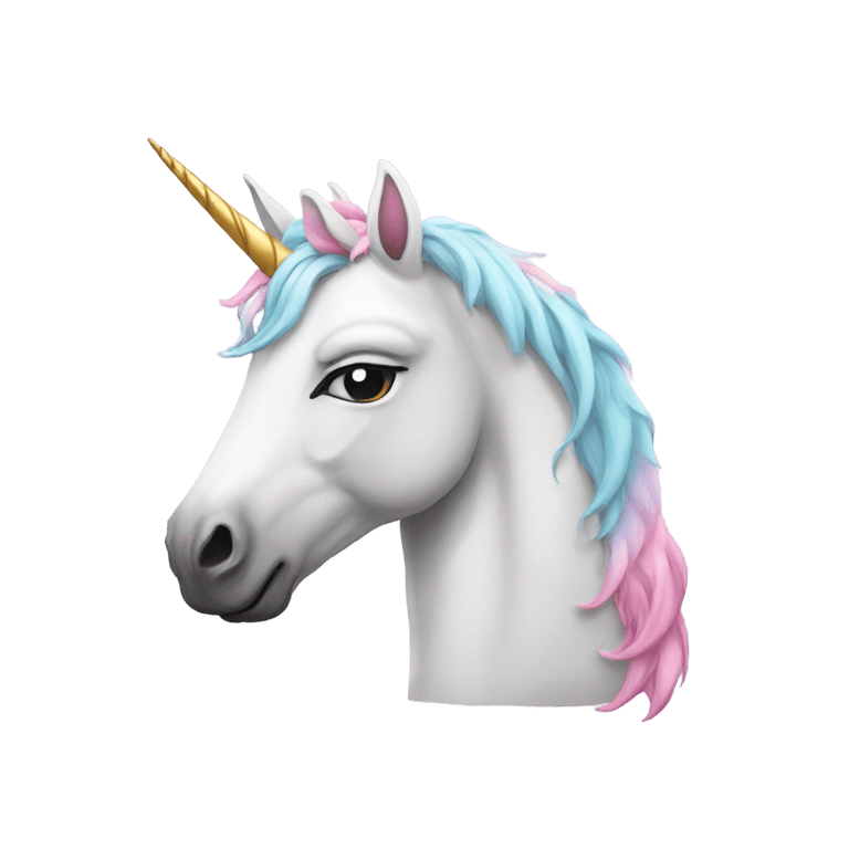 genmoji: a sad unicorn