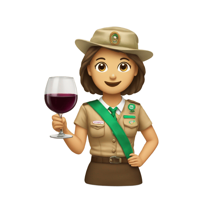 genmoji: badge for Girl Scout cookie wine pairing you would put on a sash