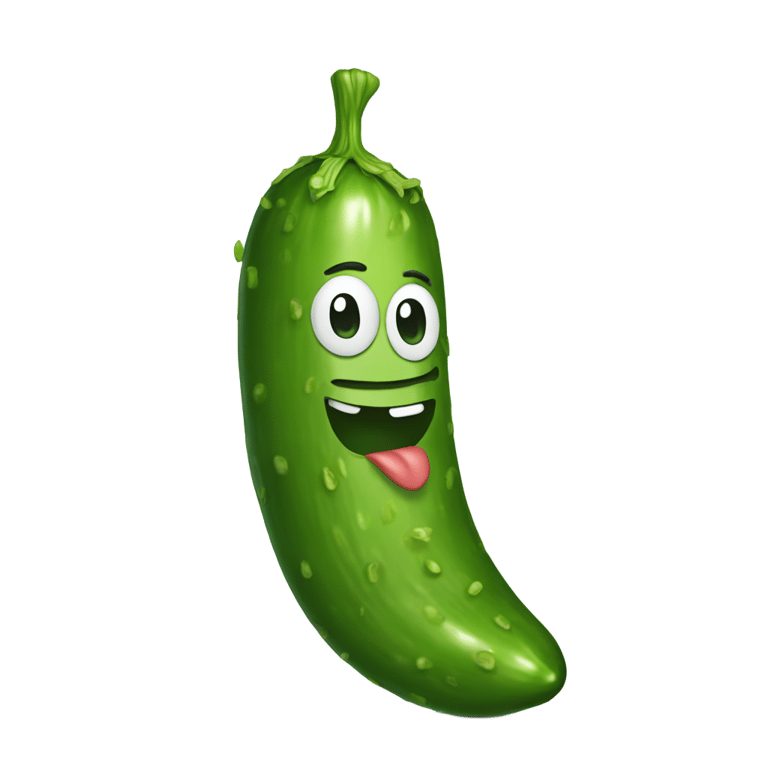 絵文字：pickle made out of US dollars