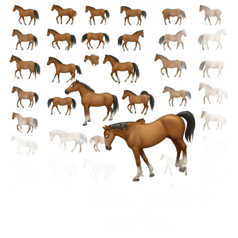 genmoji : Cheval se reproduisant