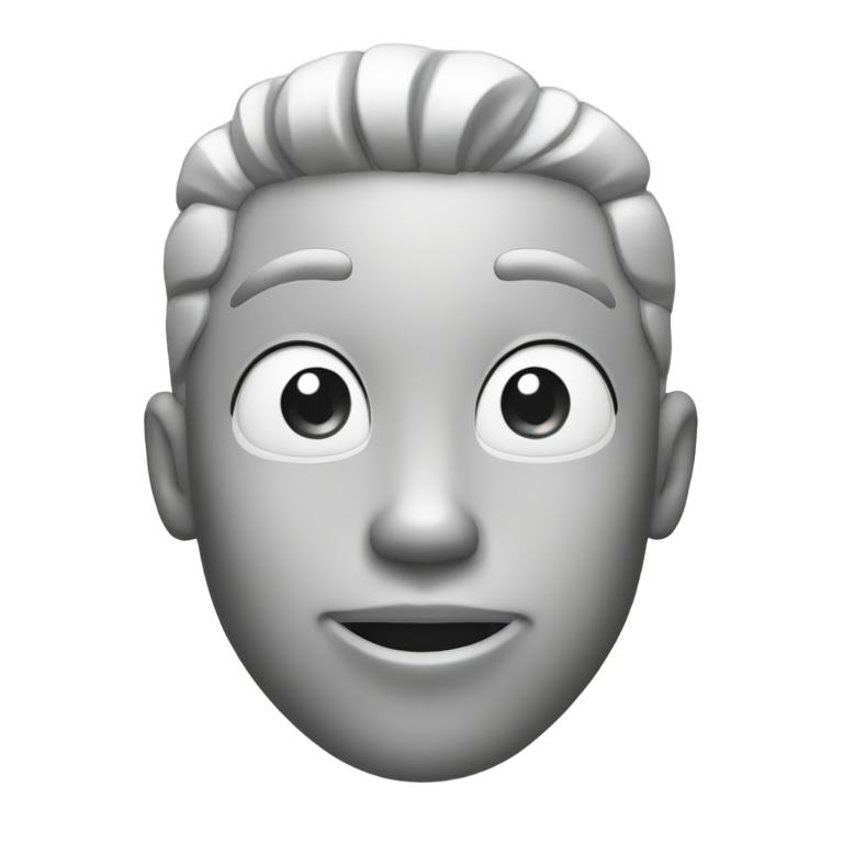 genmoji: Generate an emoji of someone blushing with a diamond ring colorless