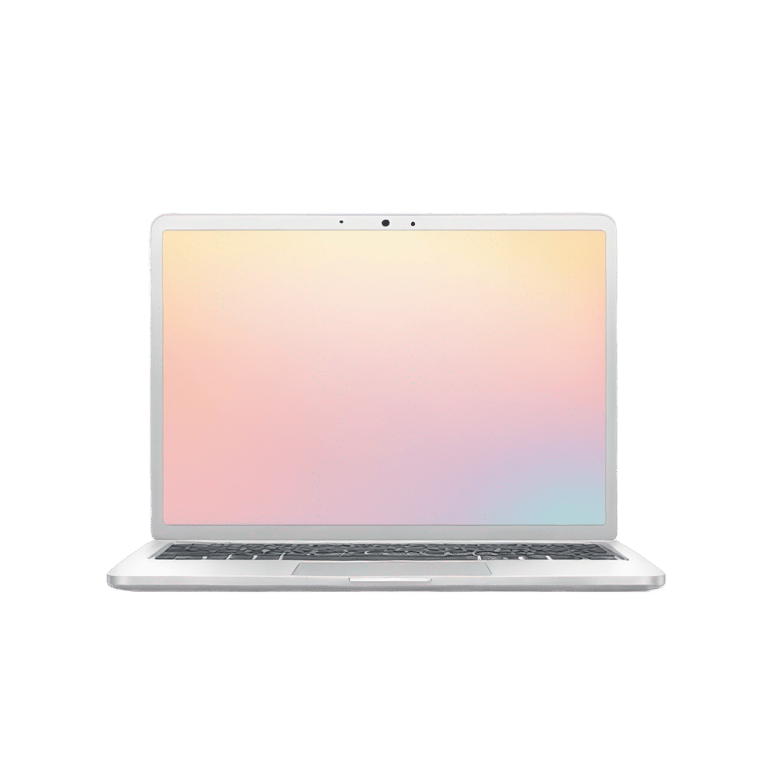 genmoji: A laptop in pastel colors