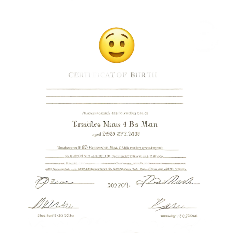 genmoji : certificate of birth