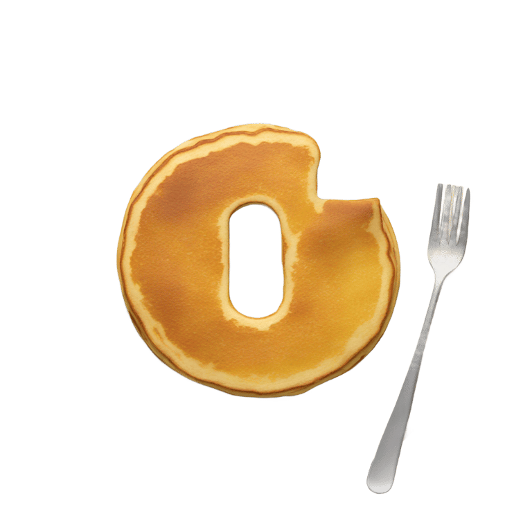 genmoji：Letter p made out of pancakes