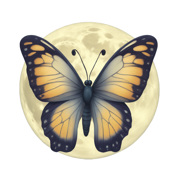 genmoji: Moon butterfly