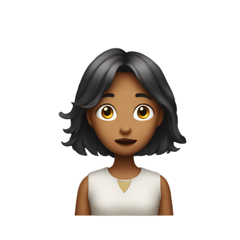 genmoji: Girl in disbelief