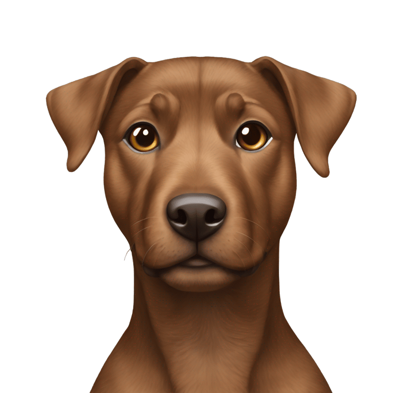 genmoji : brown patterdale terrier with a white stripe on the chest