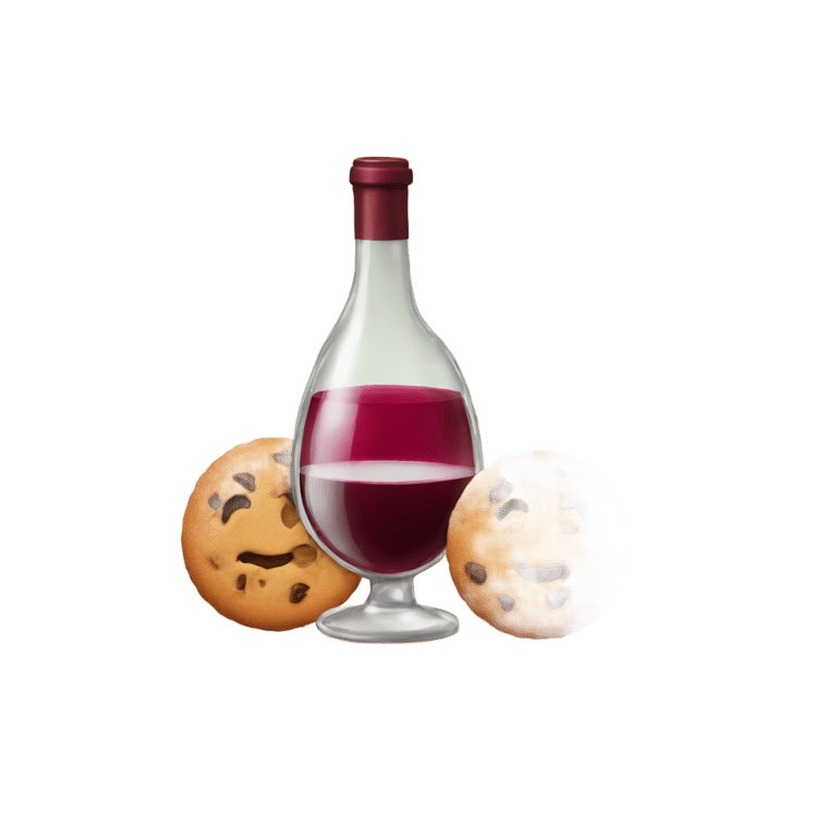 genmoji: cookie and wine pairing badge