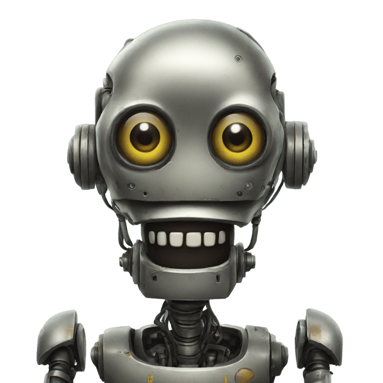 genmoji: Old robot creepy