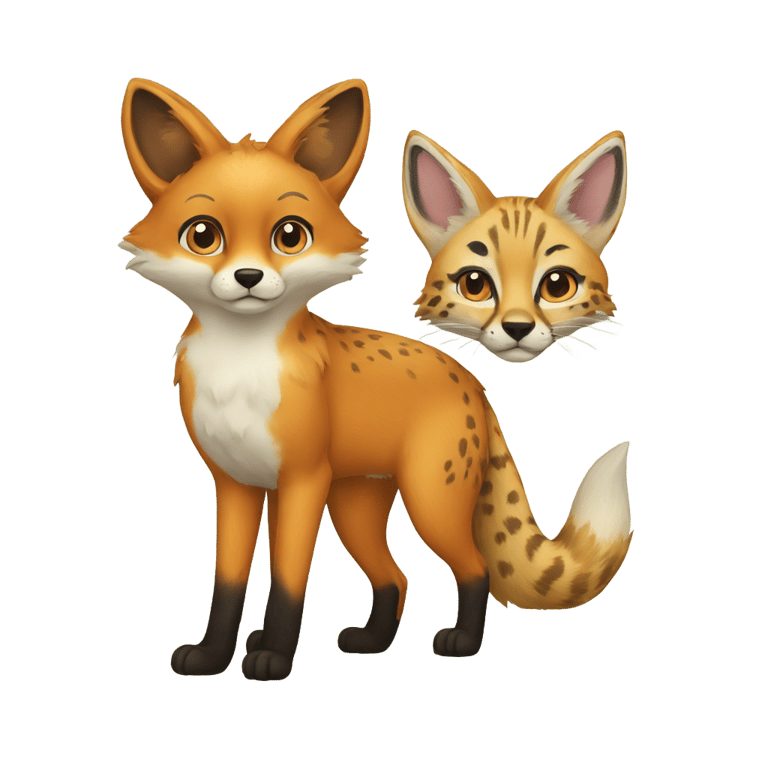 genmoji: Fox and serval mix