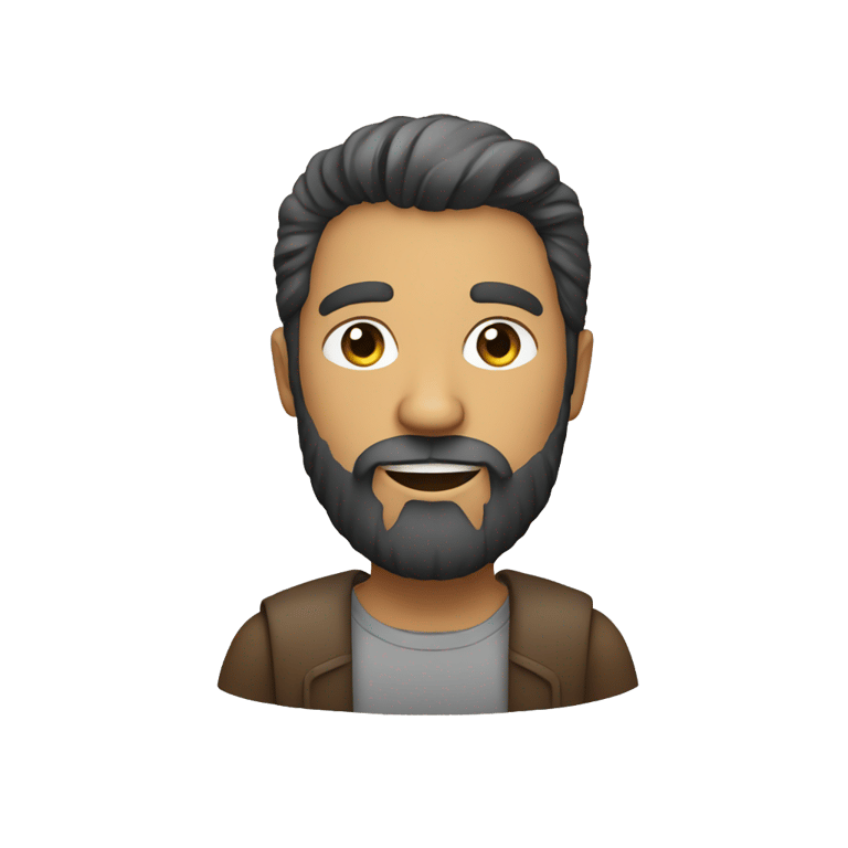 genmoji: A bearded man saying hello