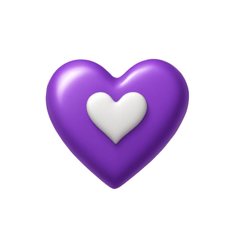 genmoji: A purple heart-shaped sugar candy