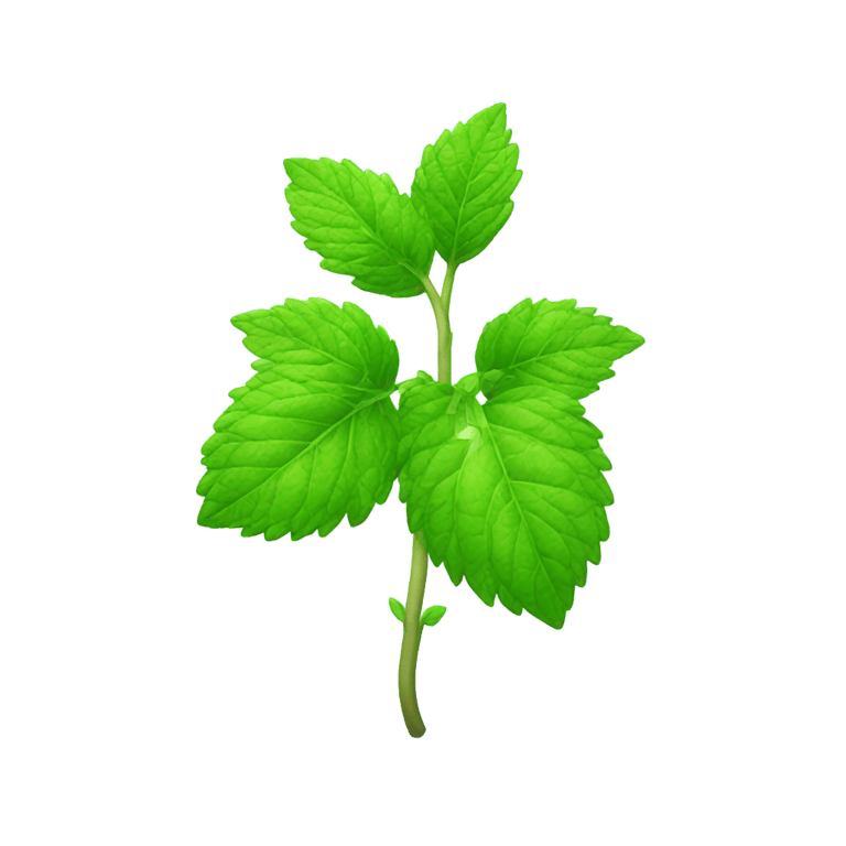 genmoji: moden mint plant