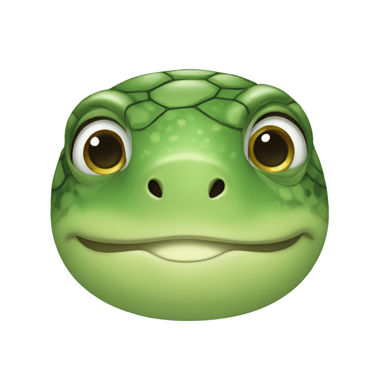 genmoji: A cute sea turtle face