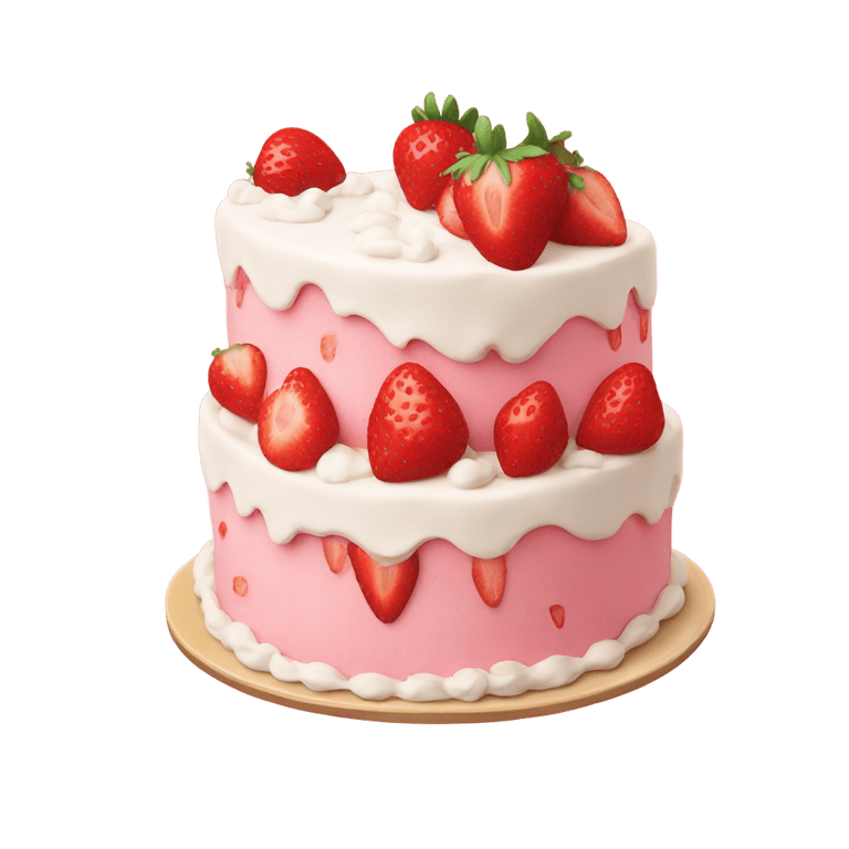 genmoji: Strawberry cake