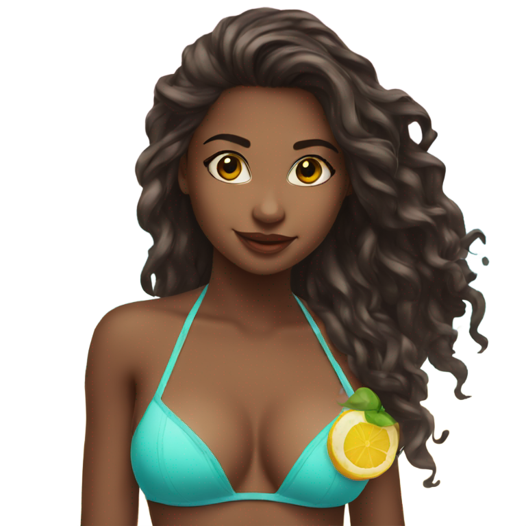 genmoji : Belle fille en bikini