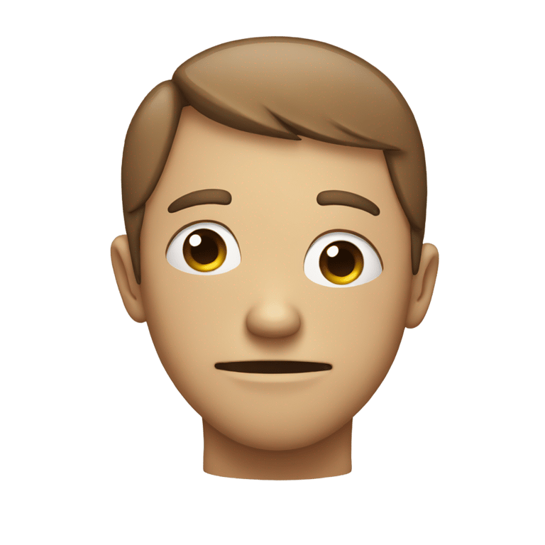 genmoji: A sad smile face